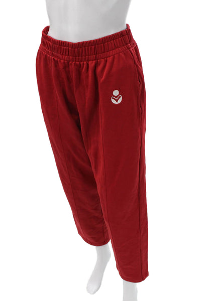 Isabel Marant Etoile Womens Red Pull On Polyamide Sweatpants Size 36