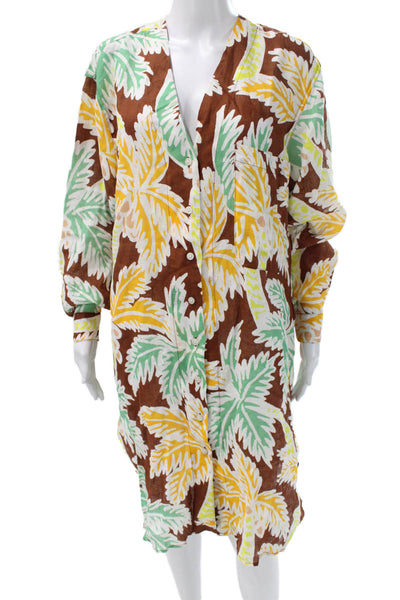 Rachel Comey Womens Linen V Neck Shirt Dress Size 4