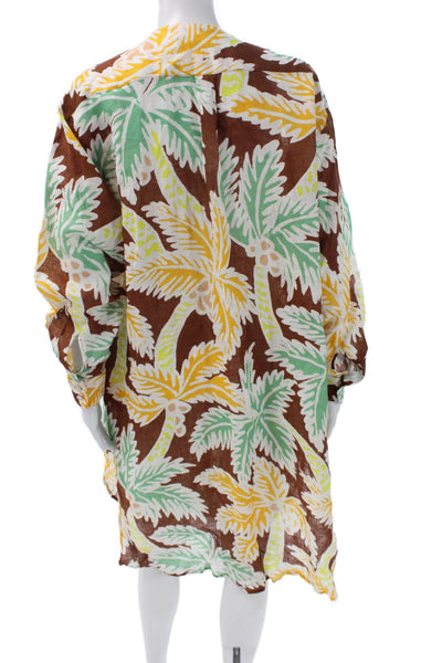 Rachel Comey Womens Linen V Neck Shirt Dress Size 4
