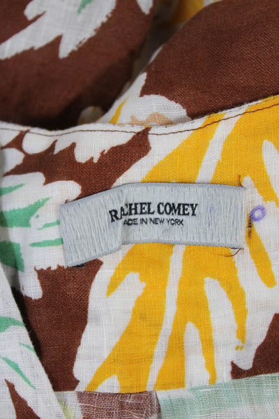 Rachel Comey Womens Linen V Neck Shirt Dress Size 4