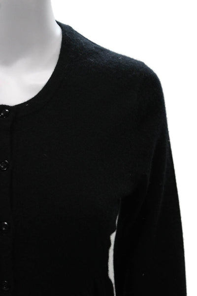 Simply Cashmere Womens Cardigan Black Cashmere Long Sleeve Size M