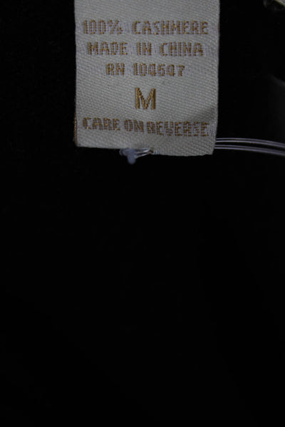 Simply Cashmere Womens Cardigan Black Cashmere Long Sleeve Size M