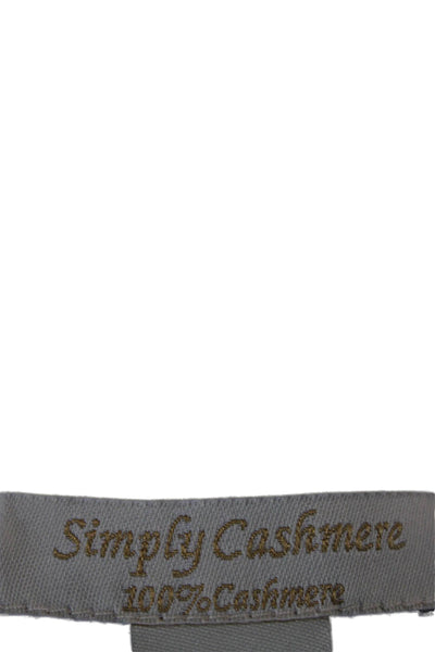 Simply Cashmere Womens Cardigan Black Cashmere Long Sleeve Size M