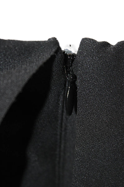 Banana Republic Women Black Sheath Dress Square Neck Short Sleeve Size 4