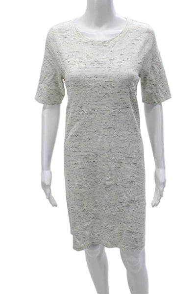 Katherine Barclay Womens Gray T Shirt Dress Short Sleeve Size M