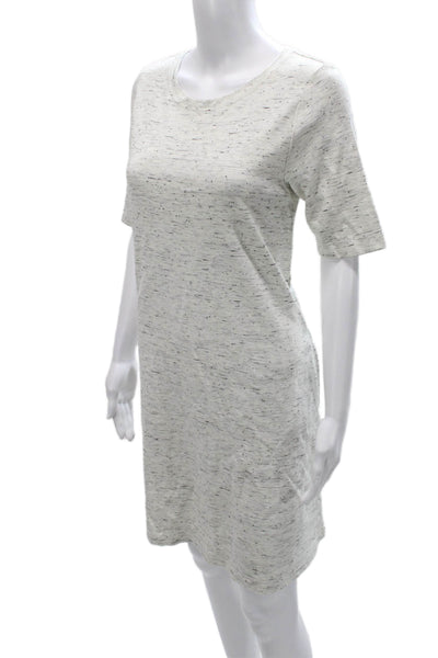 Katherine Barclay Womens Gray T Shirt Dress Short Sleeve Size M
