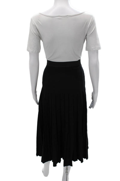 Azeeza Women Pleated Black Long Skirt Size L