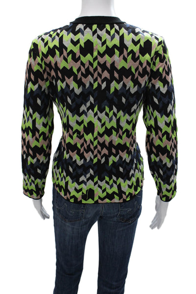 M Missoni Womens Multicolor Geometric Crew Neck Pullover Long Sleeve Size 40