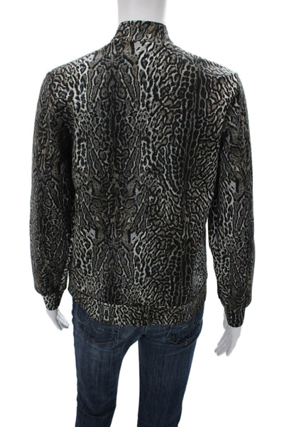 Chiara Boni La Petite Robe Women Bomber Jacket Multicolor Animal Print Size S