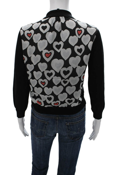 Emporio Armani Womens Cardigan Multicolor Cotton Long Sleeve Heart Size 42