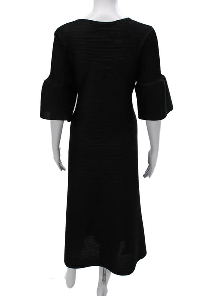 Scarlet Sage Womens Shift Dress Black V-Neck Half Sleeve Mini Size One Size