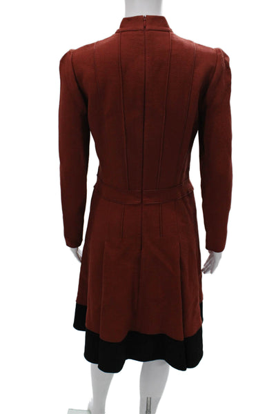 Giambattista Valli Women Red Cotton Fit & Flare Midi Dress Size XS