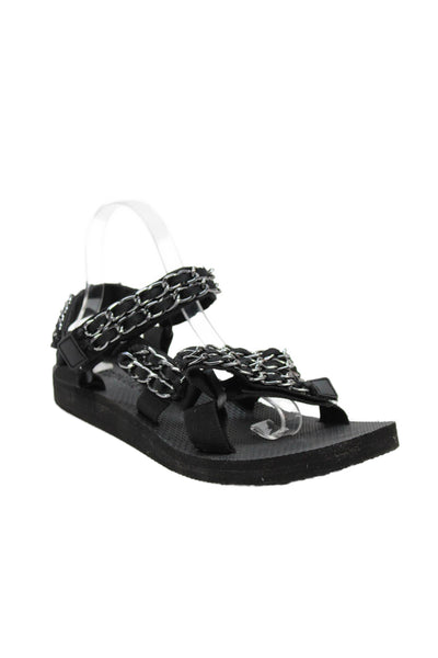 Arizona Love Womens Chain Link Slingbacks Hiking Sandals Black Size 41 11