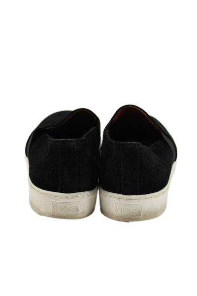 Vince Womens Suede Slide On Casual Walking Sneakers Black Size 9.5 Medium