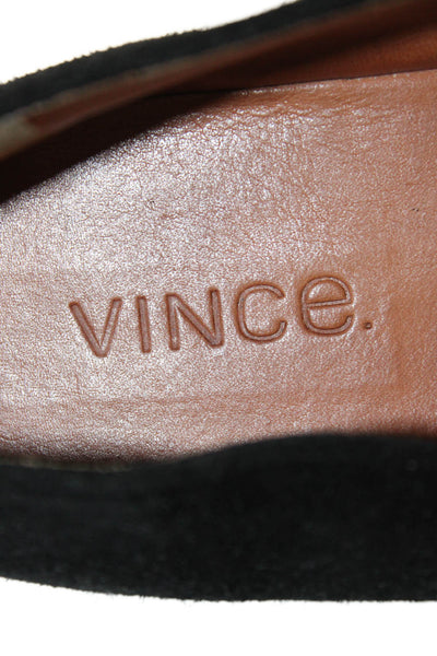 Vince Womens Suede Slide On Casual Walking Sneakers Black Size 9.5 Medium