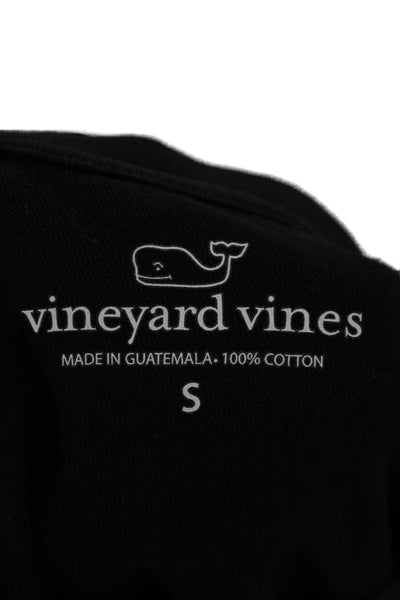 Vineyard Vines Womens Black Cotton T-Shirt Longsleeve Logo Size S