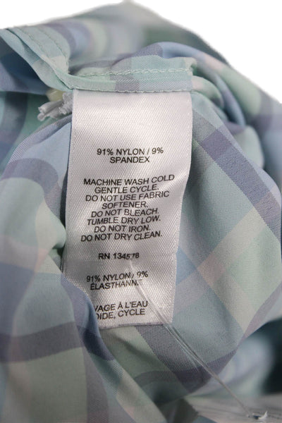 Vineyard Vines Mens Plaid Button Down Shirt Blue Mint Green Size Extra Small
