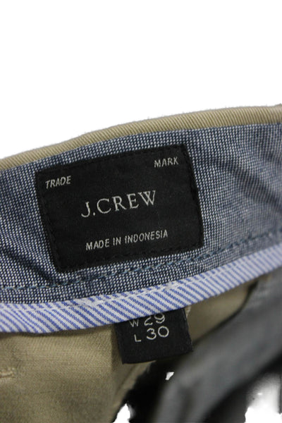 J Crew Mens Beige Chino Pants Button Closure 97% Cotton Stretch Size 29