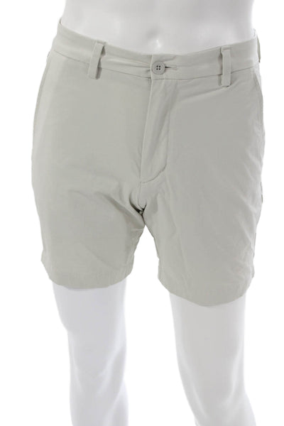 Vineyard Vines Mens Chino Shorts Gray Button Cotton Blend Size 28