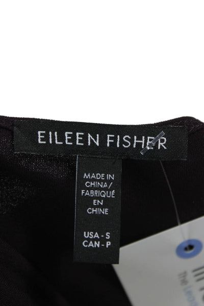 Eileen Fisher Women Purple Silk Scoop Neck Sleeveless Tank Basic Size S