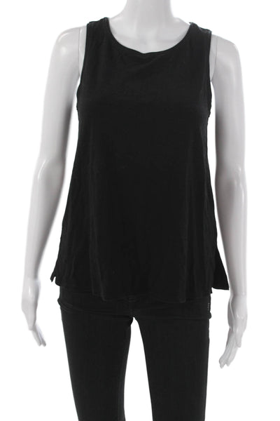 Eileen Fisher Women Basic Tank Black Tencel Lyocell Sleeveless Size 2XS