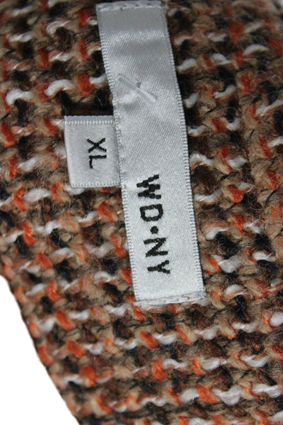WD NY Womens Basic Checked Polyester Jacket Multicolor Long Sleeve Size XL