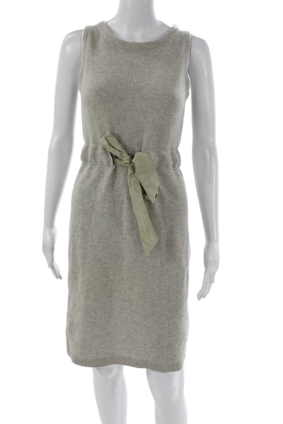 J Crew Womens Sweater Dress Gray 100% Cashmere Sleeveless Short Size XS
