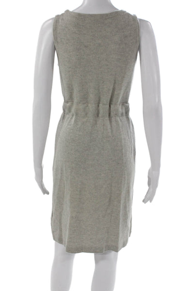 J Crew Womens Sweater Dress Gray 100% Cashmere Sleeveless Short Size XS