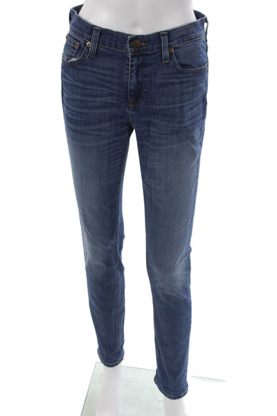 J Crew Womens Blue Skinny Jeans Petite Size 27