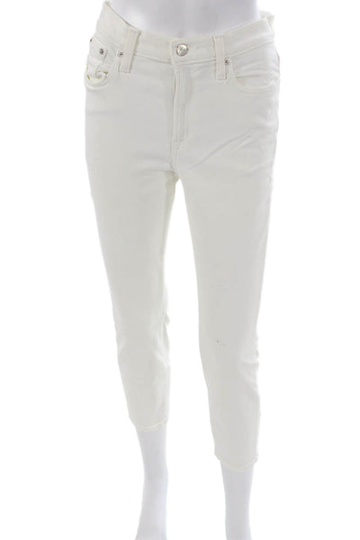 J Crew Womens Skinny White Jeans Size 28P