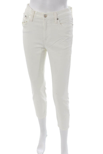J Crew Womens Skinny White Jeans Size 28P