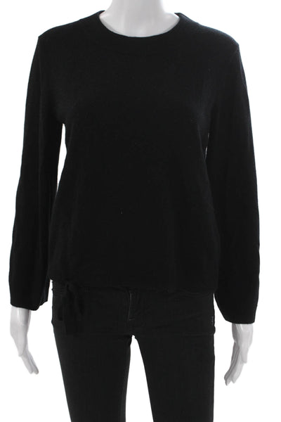 Madewell Womens Black Cashmere Crew Neck Pullover Sweater Long Sleeve Size S