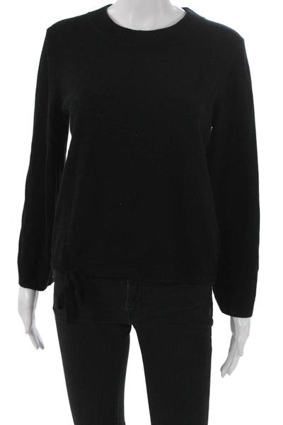Madewell Womens Black Cashmere Crew Neck Pullover Sweater Long Sleeve Size S