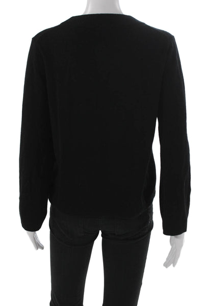 Madewell Womens Black Cashmere Crew Neck Pullover Sweater Long Sleeve Size S