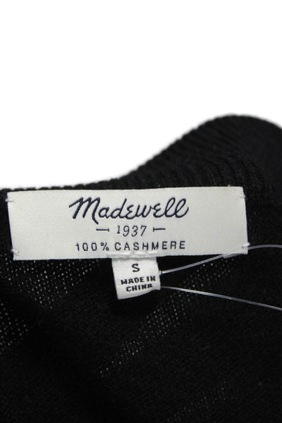 Madewell Womens Black Cashmere Crew Neck Pullover Sweater Long Sleeve Size S