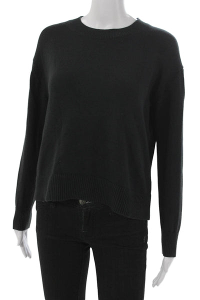 Everlane Womens Black Cotton Crewneck Pullover Sweater Long Sleeve Size XS