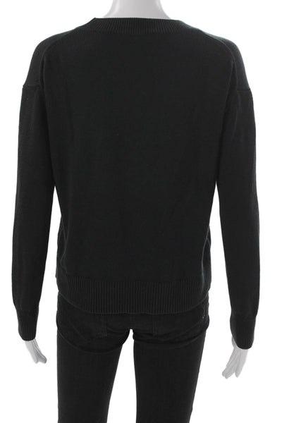 Everlane Womens Black Cotton Crewneck Pullover Sweater Long Sleeve Size XS