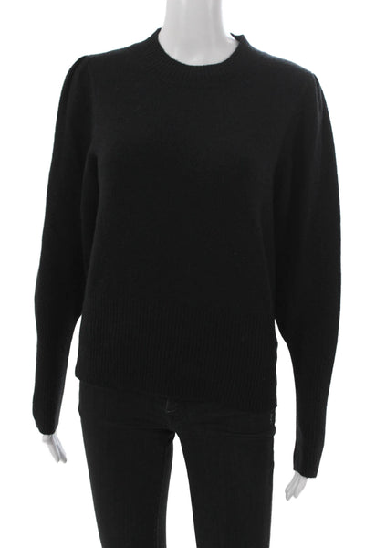 J Crew Women Pullover Sweater Black Crew Neck Long Sleeve Polyamide Size S