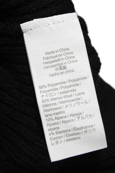 J Crew Women Pullover Sweater Black Crew Neck Long Sleeve Polyamide Size S