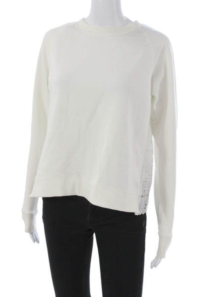 J Crew Womens Basic Cotton Crewneck Long Sleeve Blouse Size XS