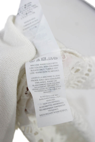 J Crew Womens Basic Cotton Crewneck Long Sleeve Blouse Size XS