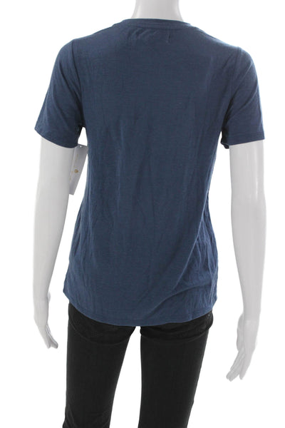 Spiritual Gangster Womens Basic Short Sleeve Crewneck T-Shirt Blue Size S