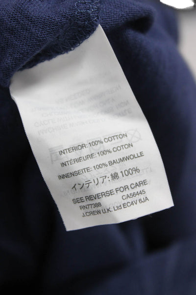 J Crew Womens Basic Cotton Crew Neck Long Sleeve T-Shirt Blue Size S