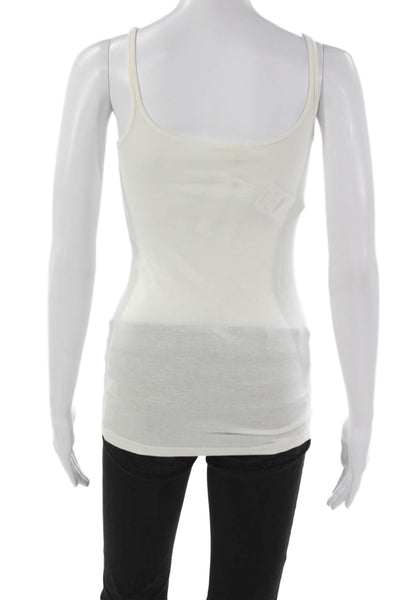 J Crew Women Camisole White 100% Cotton Scoop Neck Sleeveless Size S