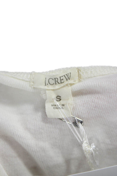 J Crew Women Camisole White 100% Cotton Scoop Neck Sleeveless Size S