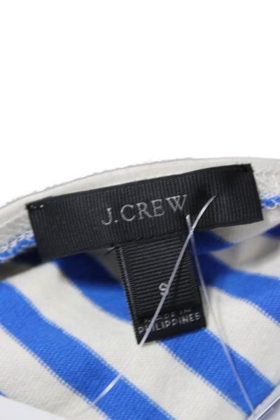 J Crew Womens Blue Striped Cotton Short Sleeve Basic T-Shirt Nautical Size S