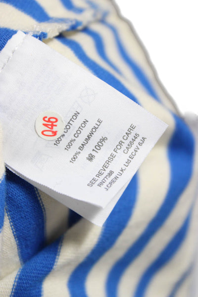 J Crew Womens Blue Striped Cotton Short Sleeve Basic T-Shirt Nautical Size S