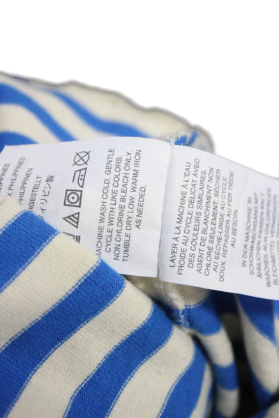 J Crew Womens Blue Striped Cotton Short Sleeve Basic T-Shirt Nautical Size S