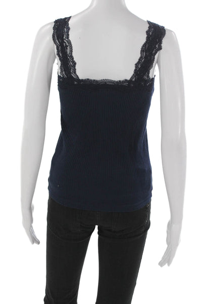 J Crew Womens Camisole Scoop Neck Cotton Blue Solid Sleeveless Size XS