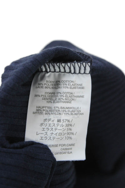 J Crew Womens Camisole Scoop Neck Cotton Blue Solid Sleeveless Size XS